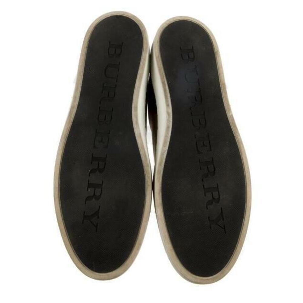 Burberry Women’s Unisex Low-Top Sneakers Check & Black Leather EU 38 / US 7.5 - Picture 4 of 11
